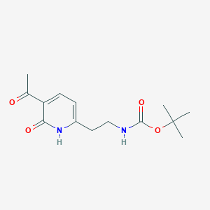 molecular formula C14H20N2O4 B15521328 Tert-butyl 2-(5-acetyl-6-hydroxypyridin-2-YL)ethylcarbamate 