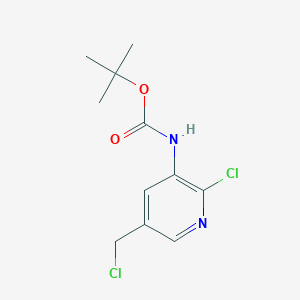 molecular formula C11H14Cl2N2O2 B15521414 Tert-butyl 2-chloro-5-(chloromethyl)pyridin-3-ylcarbamate CAS No. 1393573-18-6