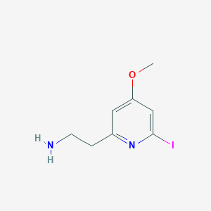 molecular formula C8H11IN2O B15521467 2-(6-Iodo-4-methoxypyridin-2-YL)ethanamine 