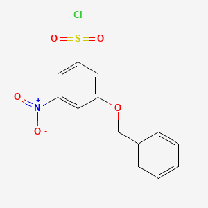 molecular formula C13H10ClNO5S B15521638 3-(Benzyloxy)-5-nitrobenzenesulfonyl chloride 