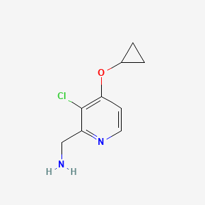 molecular formula C9H11ClN2O B15521643 (3-Chloro-4-cyclopropoxypyridin-2-YL)methanamine 