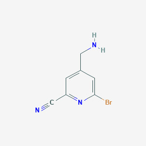 molecular formula C7H6BrN3 B15521679 4-(Aminomethyl)-6-bromopyridine-2-carbonitrile CAS No. 1393557-54-4