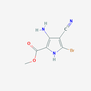 molecular formula C7H6BrN3O2 B15521683 Methyl 3-amino-5-bromo-4-cyano-1H-pyrrole-2-carboxylate 