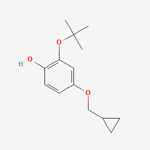 molecular formula C14H20O3 B15521692 2-Tert-butoxy-4-(cyclopropylmethoxy)phenol 
