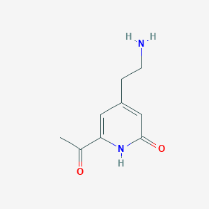 molecular formula C9H12N2O2 B15521707 1-[4-(2-Aminoethyl)-6-hydroxypyridin-2-YL]ethanone CAS No. 1393545-52-2