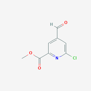 molecular formula C8H6ClNO3 B15521718 Methyl 6-chloro-4-formylpyridine-2-carboxylate 