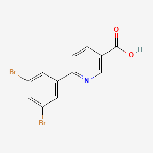 molecular formula C12H7Br2NO2 B15521728 6-(3,5-Dibromophenyl)pyridine-3-carboxylic acid 