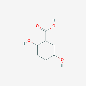 molecular formula C7H12O4 B15521794 2,5-Dihydroxycyclohexane-1-carboxylic acid 