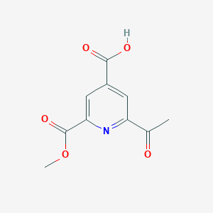 molecular formula C10H9NO5 B15521795 2-Acetyl-6-(methoxycarbonyl)isonicotinic acid 