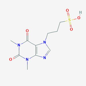 molecular formula C10H14N4O5S B155219 1,2,3,6-Tetrahydro-1,3-dimethyl-2,6-dioxo-7H-purine-7-propanesulphonic acid CAS No. 1672-28-2