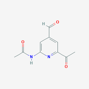 molecular formula C10H10N2O3 B15521909 N-(6-Acetyl-4-formylpyridin-2-YL)acetamide 