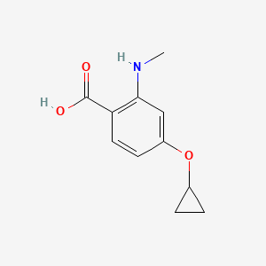 molecular formula C11H13NO3 B15521910 4-Cyclopropoxy-2-(methylamino)benzoic acid 