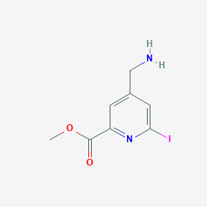 molecular formula C8H9IN2O2 B15521990 Methyl 4-(aminomethyl)-6-iodopyridine-2-carboxylate 
