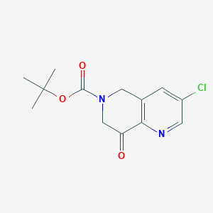 molecular formula C13H15ClN2O3 B15522011 Tert-butyl 3-chloro-8-oxo-7,8-dihydro-1,6-naphthyridine-6(5H)-carboxylate 