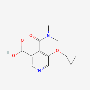 molecular formula C12H14N2O4 B15522044 5-Cyclopropoxy-4-(dimethylcarbamoyl)nicotinic acid 