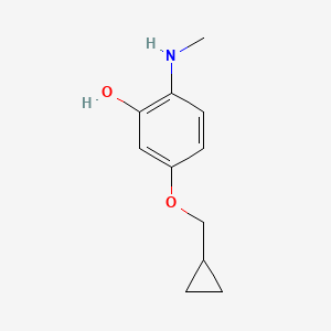 molecular formula C11H15NO2 B15522087 5-(Cyclopropylmethoxy)-2-(methylamino)phenol 