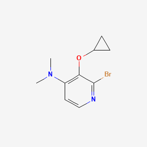 molecular formula C10H13BrN2O B15522100 2-Bromo-3-cyclopropoxy-N,N-dimethylpyridin-4-amine 
