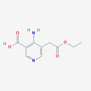 molecular formula C10H12N2O4 B15522106 4-Amino-5-(2-ethoxy-2-oxoethyl)nicotinic acid 