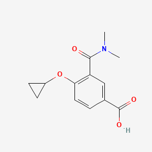 molecular formula C13H15NO4 B15522140 4-Cyclopropoxy-3-(dimethylcarbamoyl)benzoic acid 