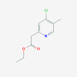 molecular formula C10H12ClNO2 B15522166 Ethyl 2-(4-chloro-5-methylpyridin-2-YL)acetate 
