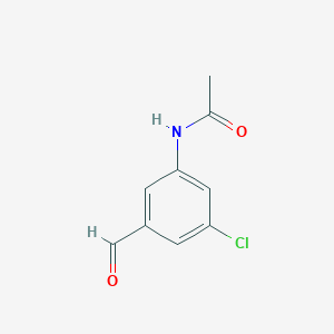 molecular formula C9H8ClNO2 B15522257 N-(3-Chloro-5-formylphenyl)acetamide 