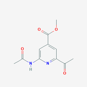 molecular formula C11H12N2O4 B15522271 Methyl 2-acetyl-6-(acetylamino)isonicotinate 