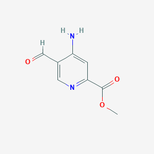 molecular formula C8H8N2O3 B15522279 Methyl 4-amino-5-formylpyridine-2-carboxylate 