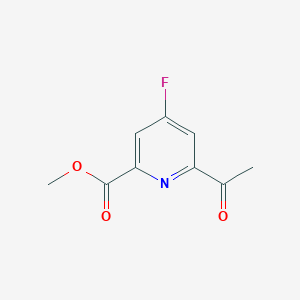 molecular formula C9H8FNO3 B15523393 Methyl 6-acetyl-4-fluoropyridine-2-carboxylate 
