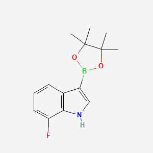 molecular formula C14H17BFNO2 B15523510 7-Fluoro-3-(4,4,5,5-tetramethyl-1,3,2-dioxaborolan-2-YL)-indole 