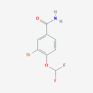 molecular formula C8H6BrF2NO2 B15523760 3-Bromo-4-(difluoromethoxy)benzamide 
