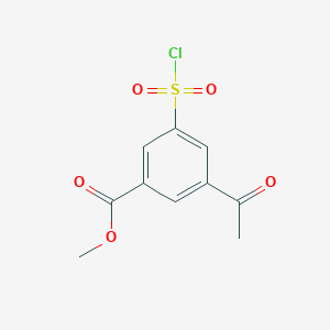 molecular formula C10H9ClO5S B15524244 Methyl 3-acetyl-5-(chlorosulfonyl)benzoate 