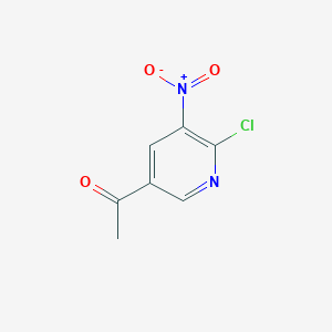 molecular formula C7H5ClN2O3 B155244 1-(6-Chloro-5-nitropyridin-3-yl)ethanone CAS No. 127356-40-5