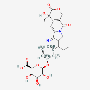 molecular formula C28H28N2O11 B15524536 SN-38 glucuronide-13C6 
