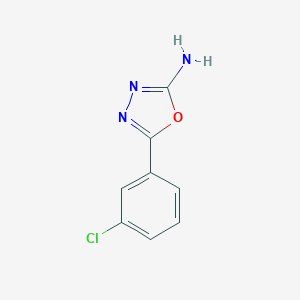 molecular formula C8H6ClN3O B155254 5-(3-Chlorophenyl)-1,3,4-oxadiazol-2-amine CAS No. 1673-45-6