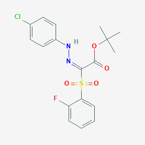 molecular formula C18H18ClFN2O4S B15525904 tert-butyl (2E)-[(4-chlorophenyl)hydrazono][(2-fluorophenyl)sulfonyl]acetate 