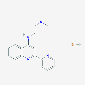 molecular formula C18H21BrN4 B15525930 N',N'-Dimethyl-N-(2-(pyridin-2-yl)quinolin-4-yl)ethane-1,2-diamine hydrobromide 