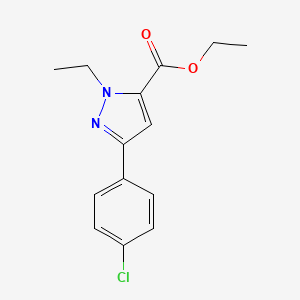 molecular formula C14H15ClN2O2 B15526040 Ethyl 3-(4-chlorophenyl)-1-ethyl-1H-pyrazole-5-carboxylate 