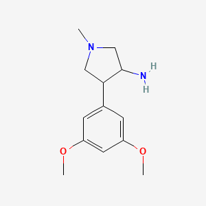 molecular formula C13H20N2O2 B15526209 4-(3,5-Dimethoxyphenyl)-1-methylpyrrolidin-3-amine 