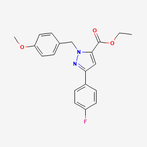 molecular formula C20H19FN2O3 B15526213 Ethyl 1-(4-methoxybenzyl)-3-(4-fluorophenyl)-1H-pyrazole-5-carboxylate 