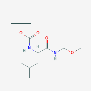 molecular formula C13H26N2O4 B15526657 tert-butyl N-[1-(methoxymethylamino)-4-methyl-1-oxopentan-2-yl]carbamate 
