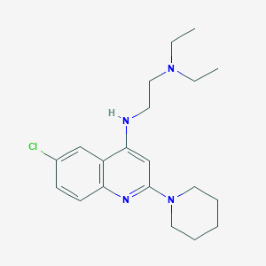molecular formula C20H29ClN4 B15526760 N'-(6-Chloro-2-(piperidin-1-yl)quinolin-4-yl)-N,N-diethylethane-1,2-diamine 