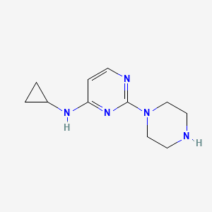 molecular formula C11H17N5 B15526909 N-cyclopropyl-2-(piperazin-1-yl)pyrimidin-4-amine 