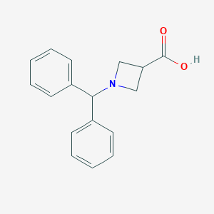 molecular formula C17H17NO2 B015527 1-Benzhydrylazetidine-3-carboxylic acid CAS No. 36476-87-6