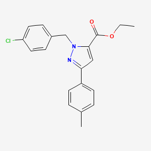 molecular formula C20H19ClN2O2 B15527228 Ethyl 1-(4-chlorobenzyl)-3-p-tolyl-1H-pyrazole-5-carboxylate 
