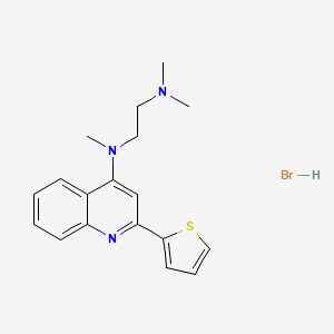 molecular formula C18H22BrN3S B15527390 N',N',N-Trimethyl-N-(2-(thiophen-2-yl)quinolin-4-yl)ethane-1,2-diamine hydrobromide 