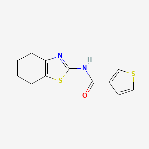 molecular formula C12H12N2OS2 B15527528 N-(4,5,6,7-tetrahydrobenzo[d]thiazol-2-yl)thiophene-3-carboxamide 