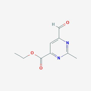 molecular formula C9H10N2O3 B15527609 Ethyl 6-formyl-2-methylpyrimidine-4-carboxylate CAS No. 944901-60-4