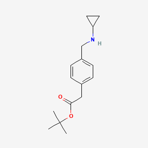 molecular formula C16H23NO2 B15527823 Tert-butyl 2-(4-((cyclopropylamino)methyl)phenyl)acetate 