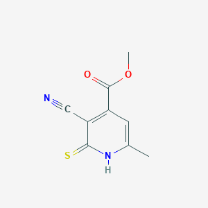 molecular formula C9H8N2O2S B15527830 Methyl 3-cyano-6-methyl-2-thioxo-1,2-dihydropyridine-4-carboxylate 