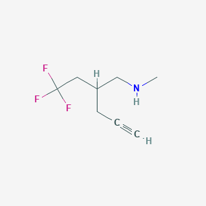 molecular formula C8H12F3N B15527919 N-methyl-2-(2,2,2-trifluoroethyl)pent-4-yn-1-amine 